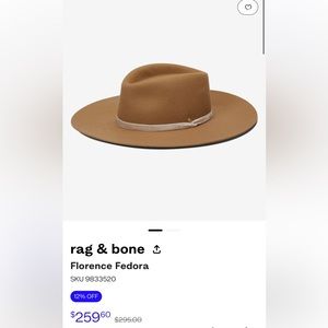 Rag & Bone Camel Florence Fedora